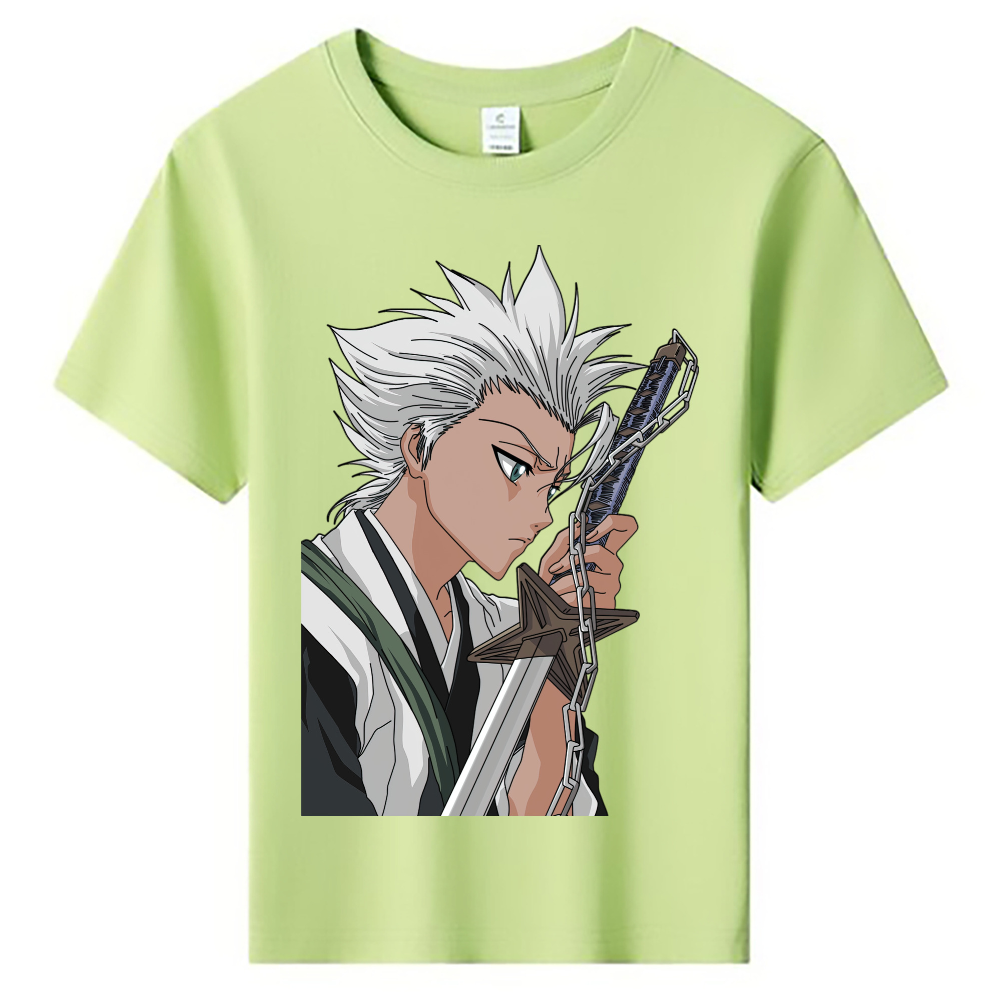 （画像用） ブリーチ 日番谷冬獅郎（ひつがや とうしろう） BLEACH Hitsugaya Toushirou 綿100％キッズTシャツ（フロントプリント）